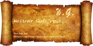 Weitner Györgyi névjegykártya